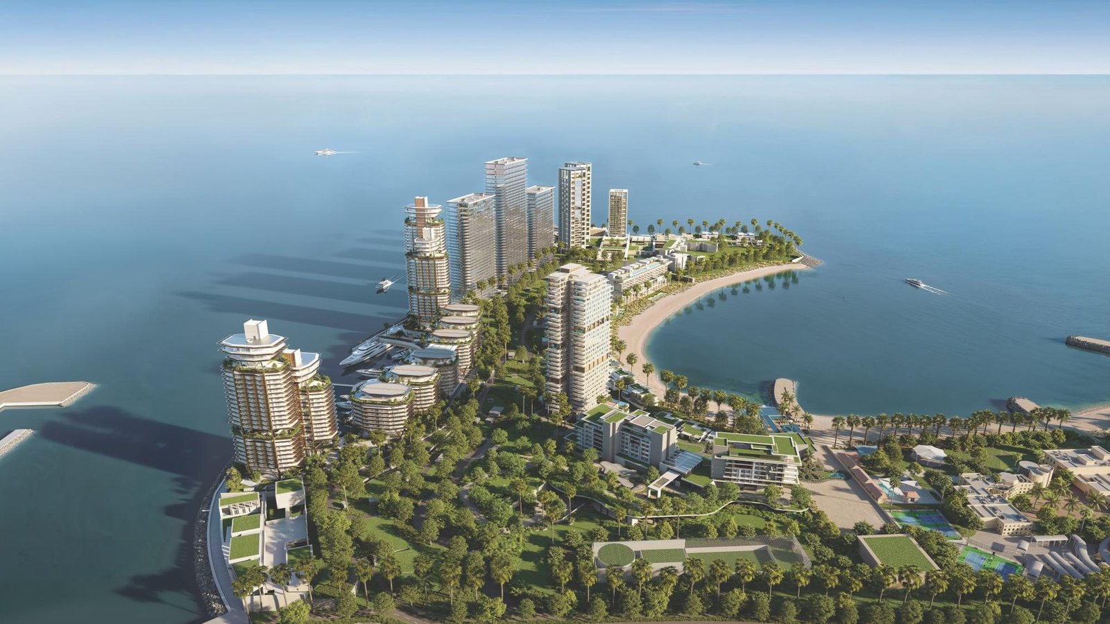 Aerial view of Dubai Peninsula