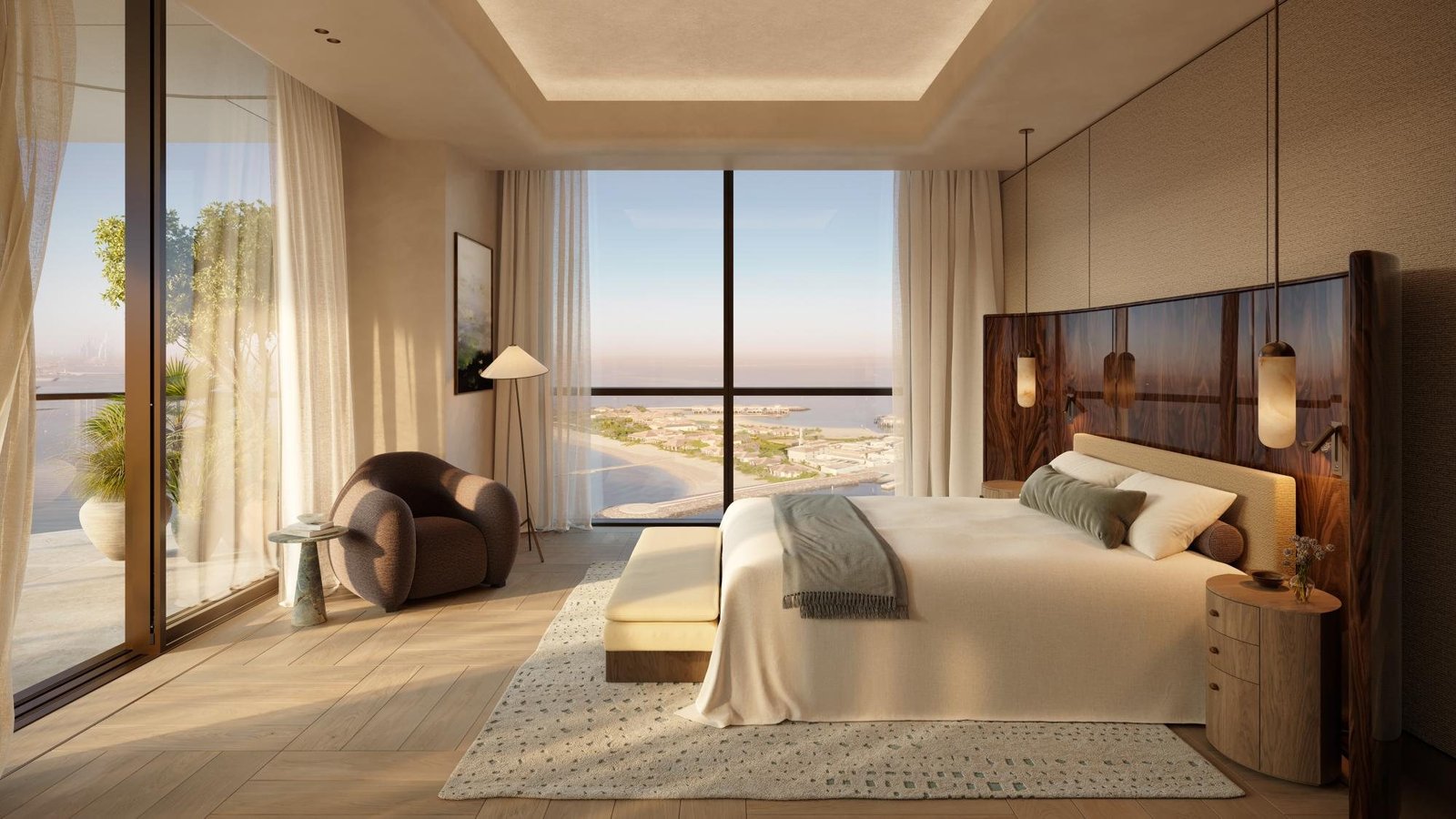 Principal bedroom with sea view