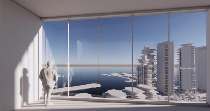 Peninsula and sea view study from the residences